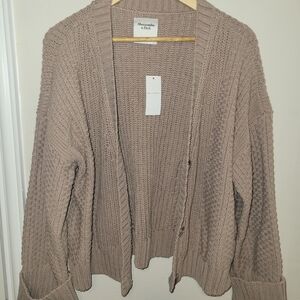 Abercrombie & Fitch taupe cardigan